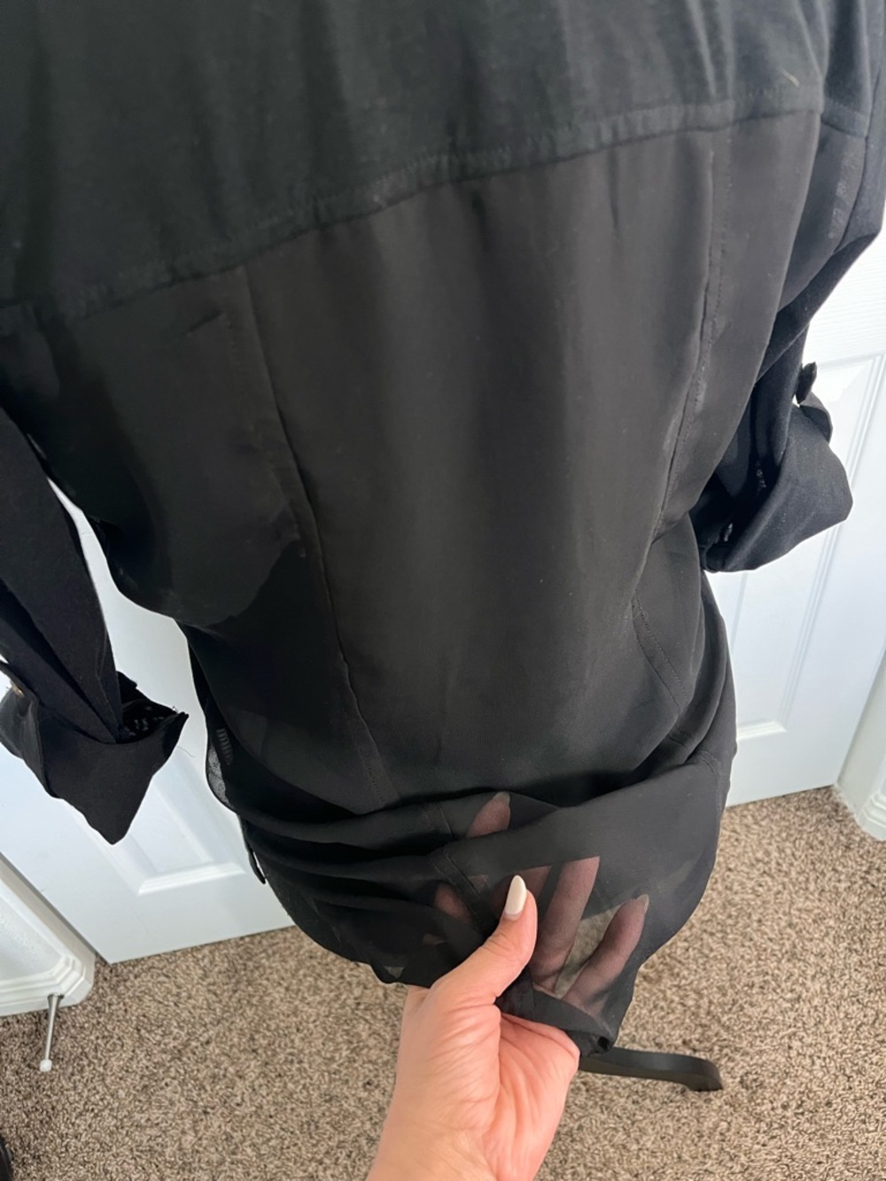 Black Button-Front Utility short or long Shirt. - Picture 14 of 16